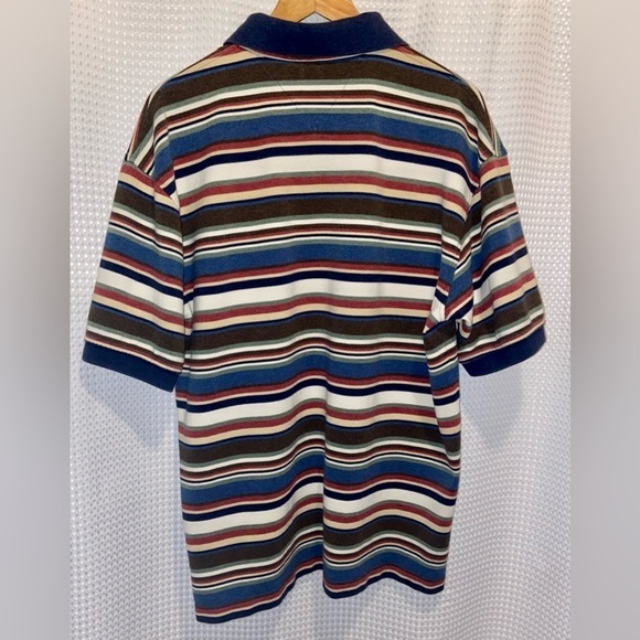 2/30$ Men’s Vintage Tommy Hilfiger knitted striped 100% cotton Polo size XL - Picture 10 of 12